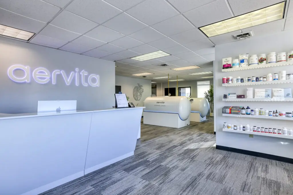 The Aervita lobby in Edina, MN — stop by or contact the front desk with any questions